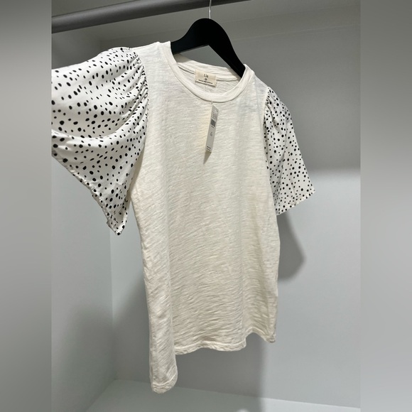 Anthropologie t la Flutter Tee black and white new with tag xxs - Picture 2 of 8